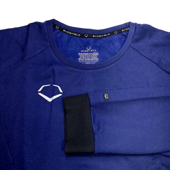 EvoShield Pro Team Heater Pullover Fleece 2XL Blue Warm Up Batting Cage Baseball - Picture 3 of 9